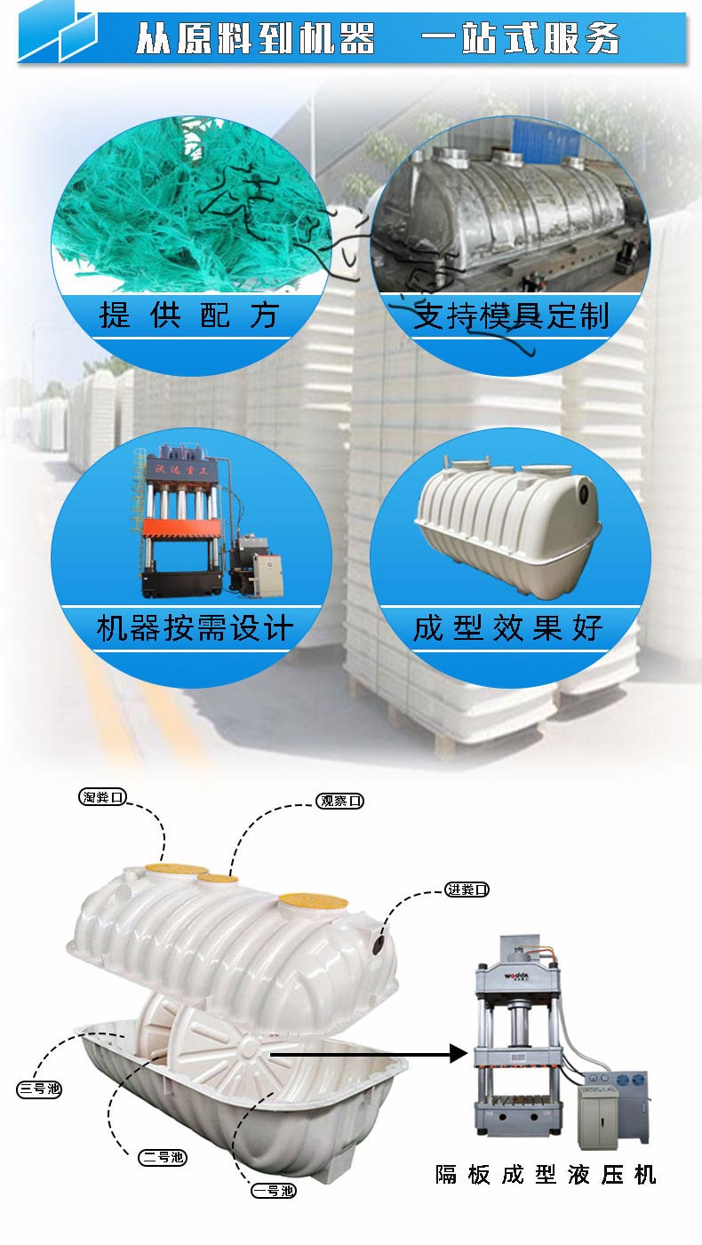 玻璃鋼化糞池成型油壓機